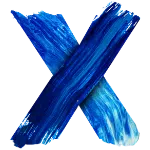 蓝色X